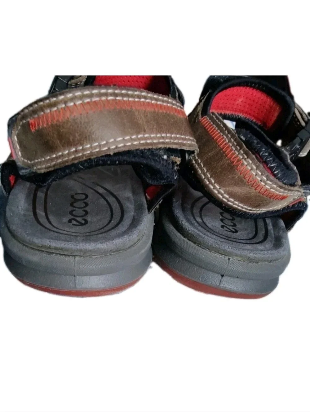 ECCO Men’s  46 Or 12-12.5 Brown Sport Sandals - Adjustable Straps. Receptor Tech